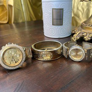 3 GOLD FASHION WATCHES